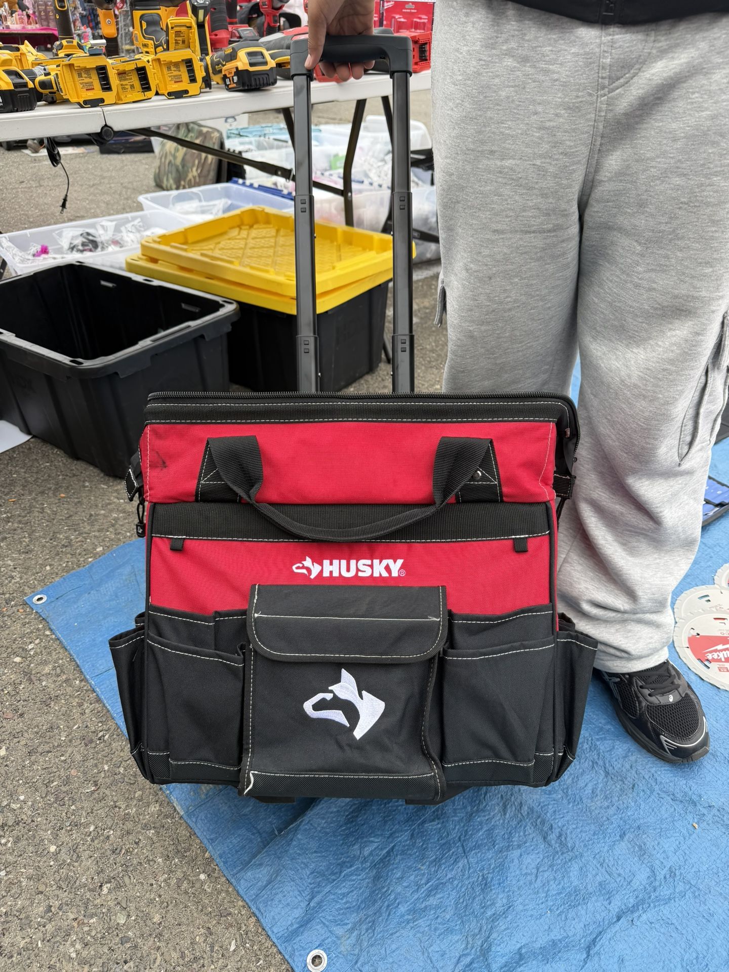 Husky rolling tool bag new 