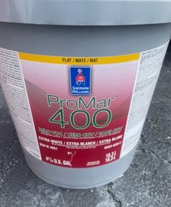Interior Flat White Paint. #7006 Extra White. 5 gallons