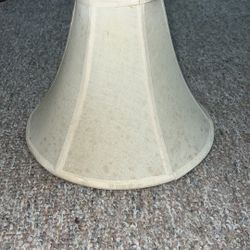 Ivory Cream Bell Fabric Lamp Shade. Has stains see pics 