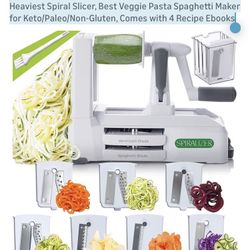 Spiralizer 7-Blade Vegetable Slicer, Strongest-and-Heaviest Spiral Slicer, Best Veggie Pasta Spaghet