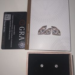 Moissanite Stud Earring|0.5 CT| GRA Certified Passes Tester