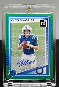 2025 Donruss RILEY LEONARD Rookie Green Press Proof Autograph - Colts RC Auto