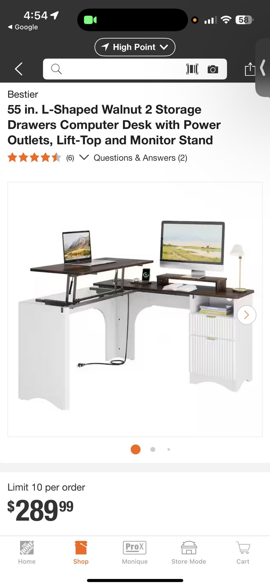 Lift Top Desk