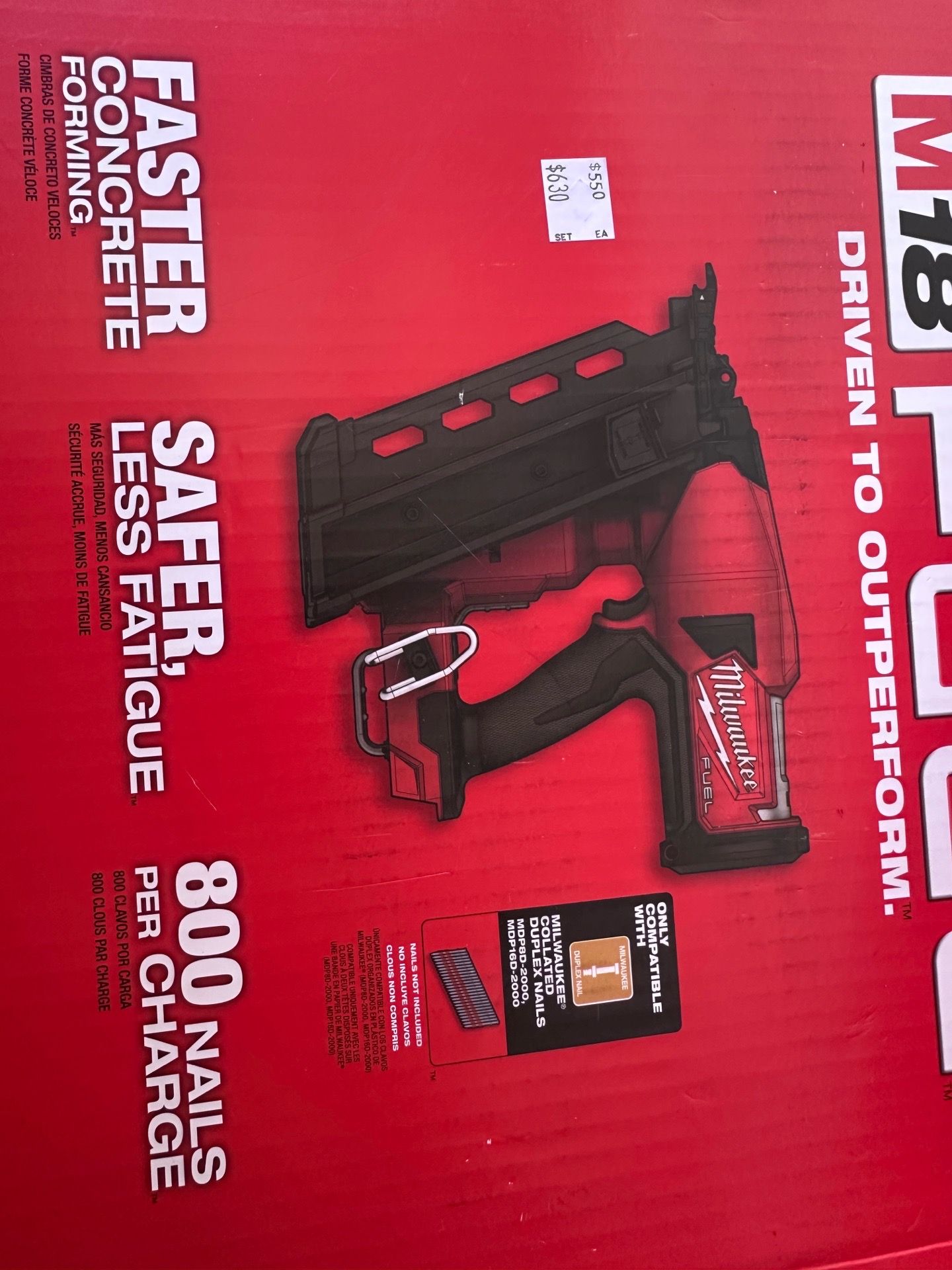 Milwaukee 21 degree duplex nailer tool only $550 (financing available)