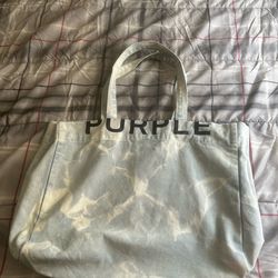 Purple Brand Blue Denim Tote Bag