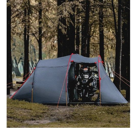 2 Person Camping Tent Motorcycle Tent Waterproof Family Tents Motorcycle Storage Shelter for for Backpacking Hiking