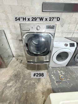 LG TrueSteam Front-Load Dryer with Pedestal 29”W (#298) SEE PRICE DESCRIPTION