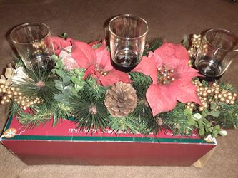 Christmas Candle Holder Table Center Piece