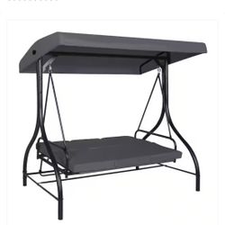 3-Person Patio Swing With Canopy