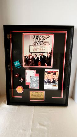 Oceans 11 Rat Pack Las Vegas Shadow Box Diorama Wall Art 21 x 17 OBO