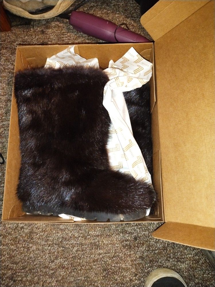 Litvin Black Goat Fur Boots