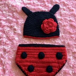 Set A Crochet De Niña Size 3-6 M