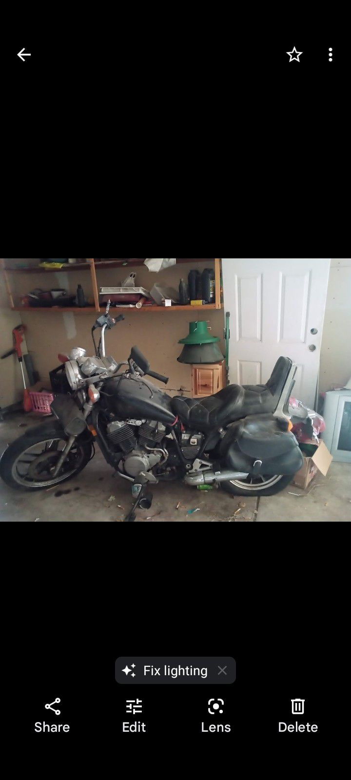 Honda Shadow 500 It has 24958 Miles On It. It's a Project Bike it comes with 4 saddle bags and I am asking for 500