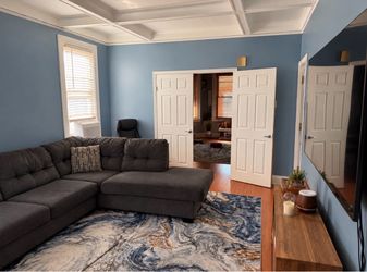 Dark Gray Fabric Sectional Sofa
