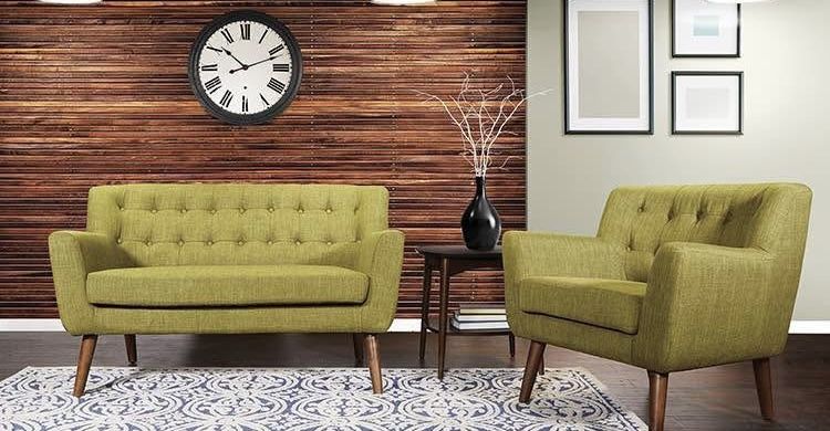 Sofa. Love Seat. Launch Chairs Mid-Century Modern Tufted Green Loveseat β Stylish & Comfy!
