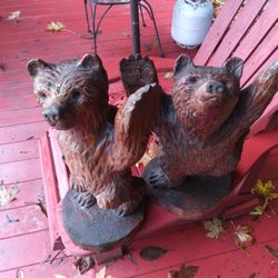Chainsaw Art. Dancing Bears , Mommy And Papa 