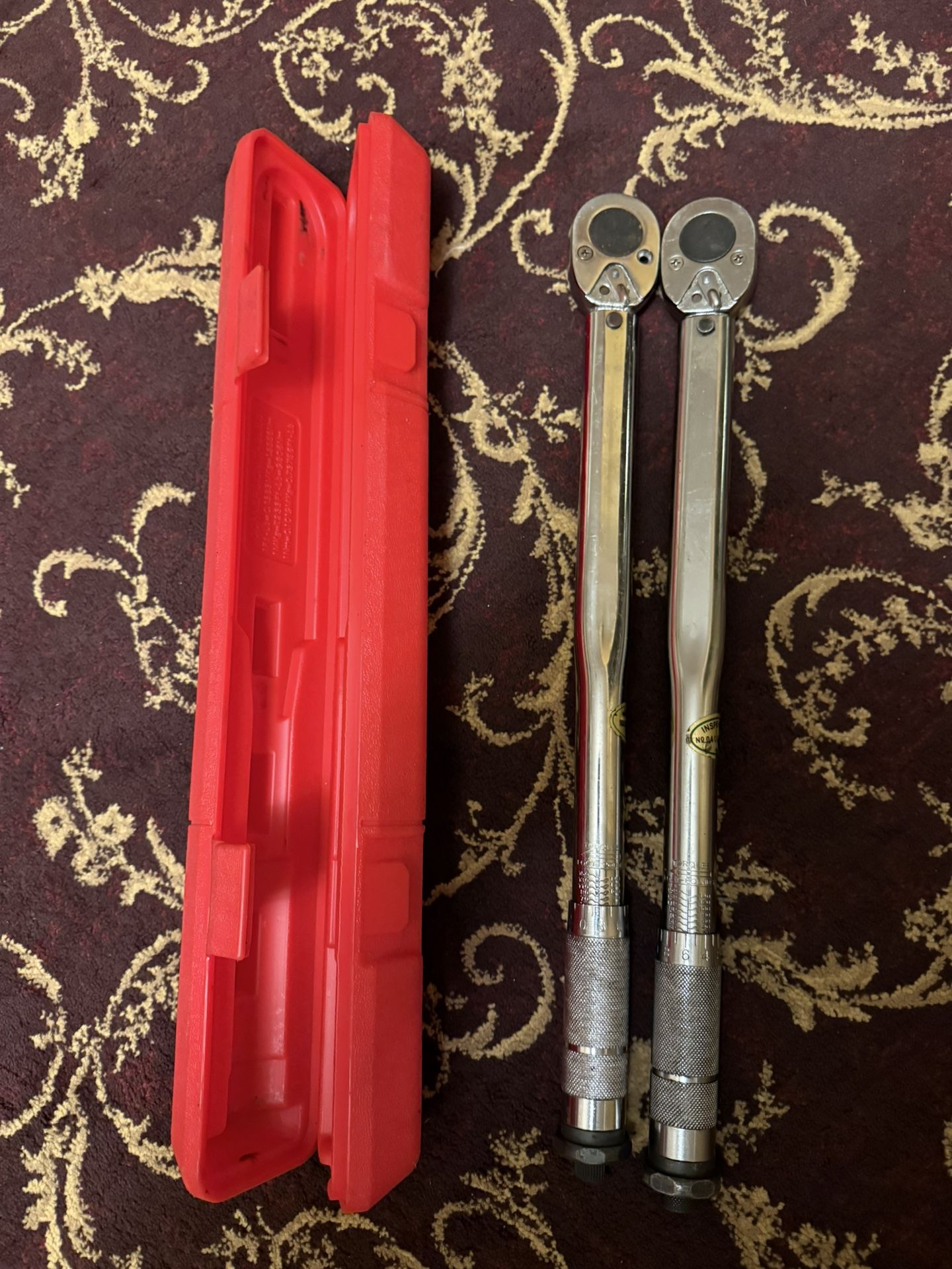 Pittsburgh 1/2” Drive Click-Type Torque Wrenches (Set of 2