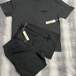 Fear Of God Essentials Stretch Limo Black 2 Piece Set FW22