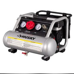2 Gal. 135 PSI Portable Electric Oil-Free Quiet Jobsite Air Compressor with Dual Pressure Gauges and 1-Quick Coupler