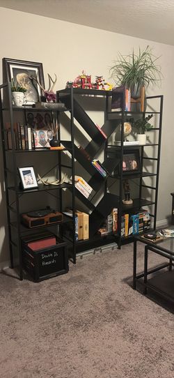 5 tier modern open display bookshelf