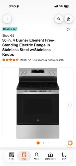 Brand NEW in the box -GE 30 in. 4-Burner Electric Range Stainless Steel