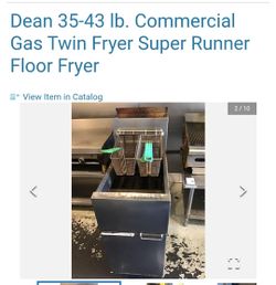 Dean commercial gas twin fryer...
