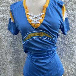 NFL LOS ANGELES CHARGERS WOMEN'S FANATICS BLITZ & GLAM FASHION TOP