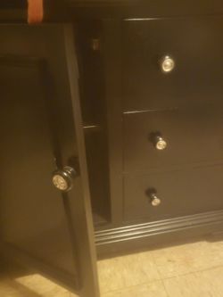 Black all wood wardrobe