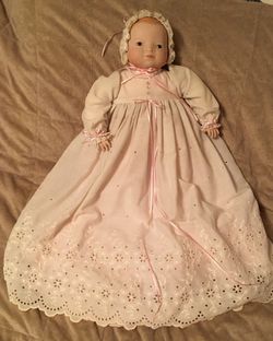 Vintage porcelain Christening baby doll