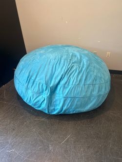 Warehouse sale, Relaxing Jax Teal Suede Bean Bag Chair