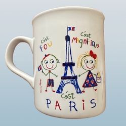 New Paris Themed Mug with Eiffel Tower Design