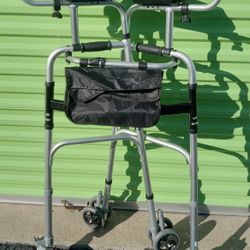 Tall Adjustable Four-wheel Pivotal Arm Resting Walker 30 Firm