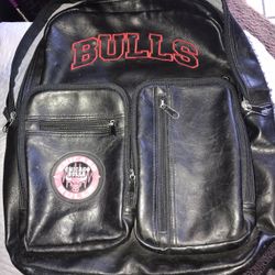 Chicago Bulls Leather Backpack