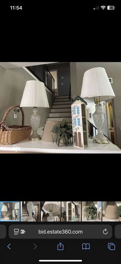 Hollywood Regency Crystal Table Lamps