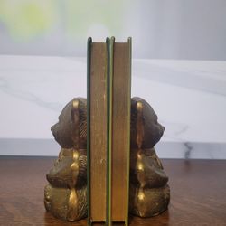 BRASS Teddy Bear Bookends