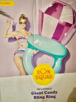 NIW Sun Squad Inflatable Giant Candy Bling Ring