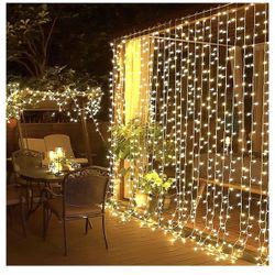 JMEXSUSS 300 LED Remote Control Curtain Lights,