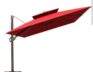 Hampton bay patio umbrella yard outside