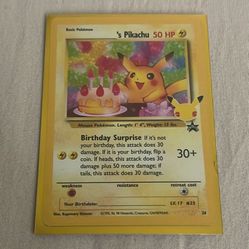 Pokémon Pikachu Card