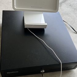 Used .Square POS stand and cash drawer