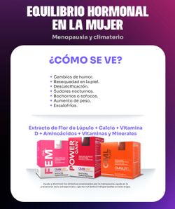 Fem Plus Apoyo Hormonal y Bienestar Femenino - Suplemento Natural