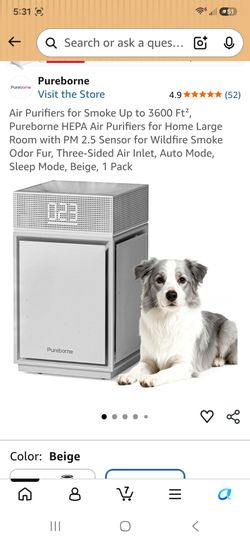 Pureborne Large Room Smart Digital Air Purifier Brand New (Price Is Firm)