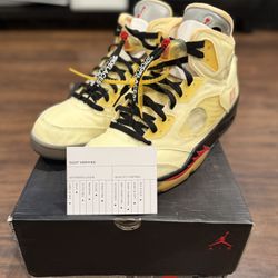 Size 13 Off-White Air Jordan 5 Off-White Sail