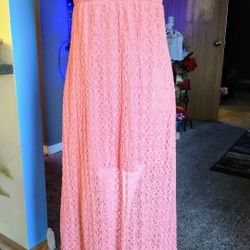 Strapless Maxi Crochet Style Maxi Size Med