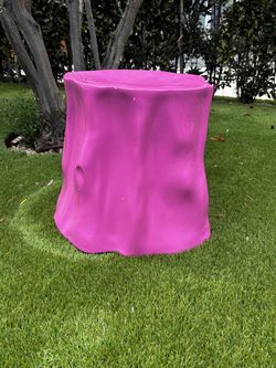 Pink Tree Stump Side Table / pedestal /or Stool