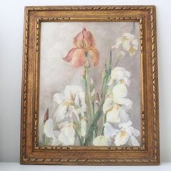Kitty Brandfield iris still-life oil painting