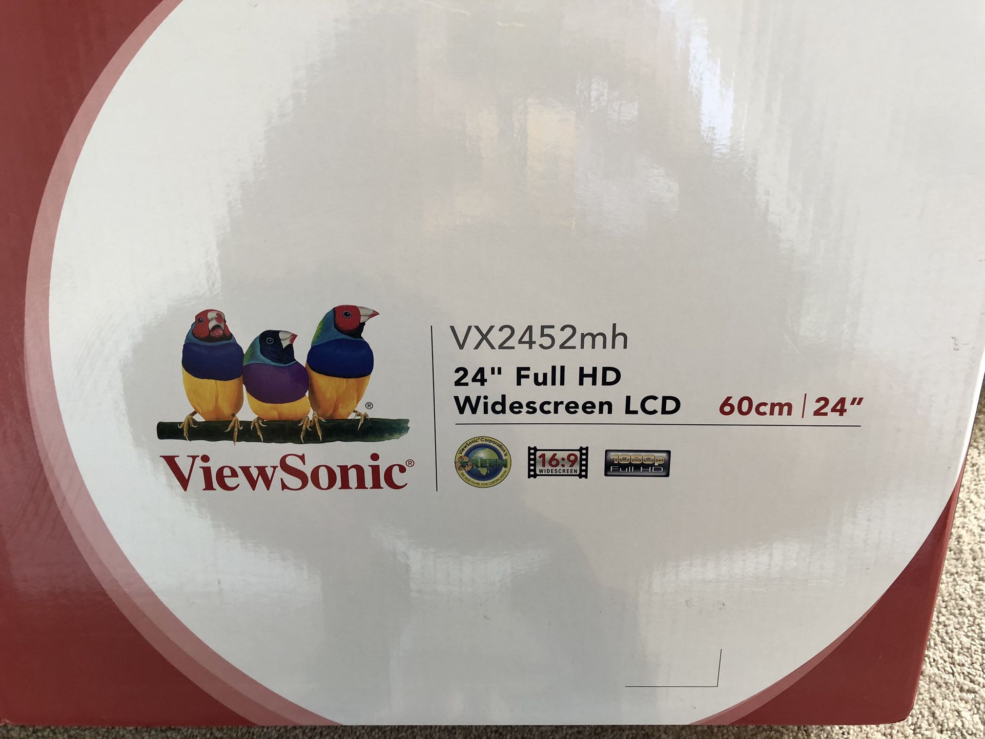 Computer Monitor ViewSonic 24”