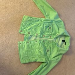 Lime Green Jean Jacket