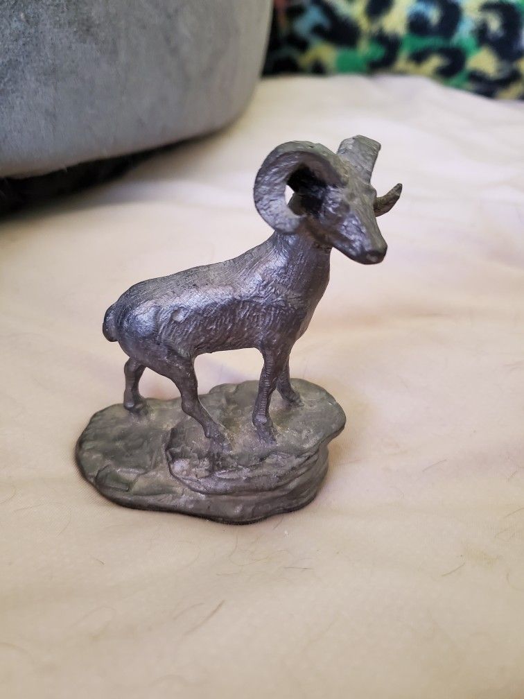 Handcrafted Pewter Ram Made In USA