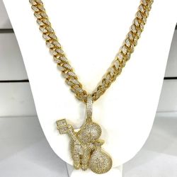Necklace Gold Plated / Chain Length 24”